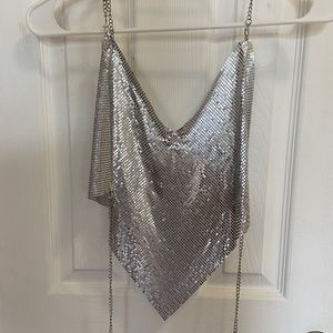 Silver Chainmail Top
